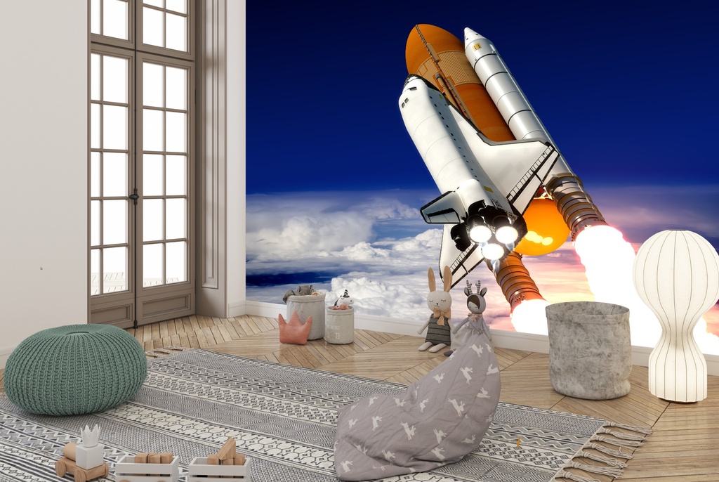 Rocket Launch Space Wall Mural Wallpaper