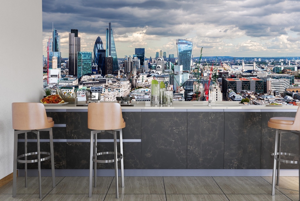 London City Skyline Panoramic Wall Mural Wallpaper