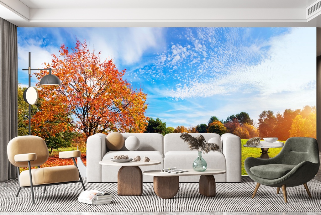Autumn Countryside Wall Mural Wallpaper