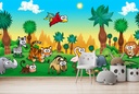 Cute Animals & Forest Animal Wall Mural Wallpaper