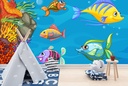 Bright Fish Under The Sea Wall Mural Wallpaper