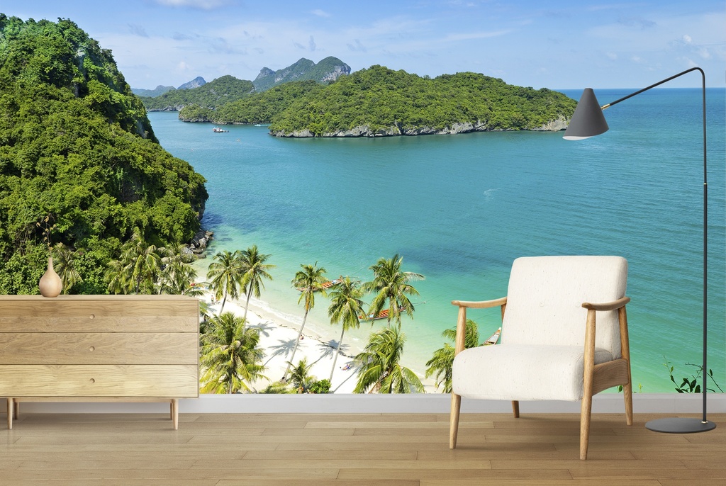 Tropical Island Wall Mural Wallpaper