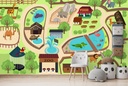 Fun Zoo Map Wall Mural Wallpaper