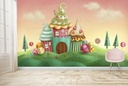 Cupcake House Fairytale Wall Mural Wallpaper