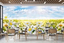 Daisy Field Floral Wall Mural Wallpaper
