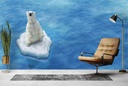 Iceberg Polar Bear Wall Mural Wallpaper
