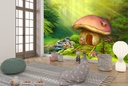 Mushroom House Fairy Forest Wall Mural Wallpaper