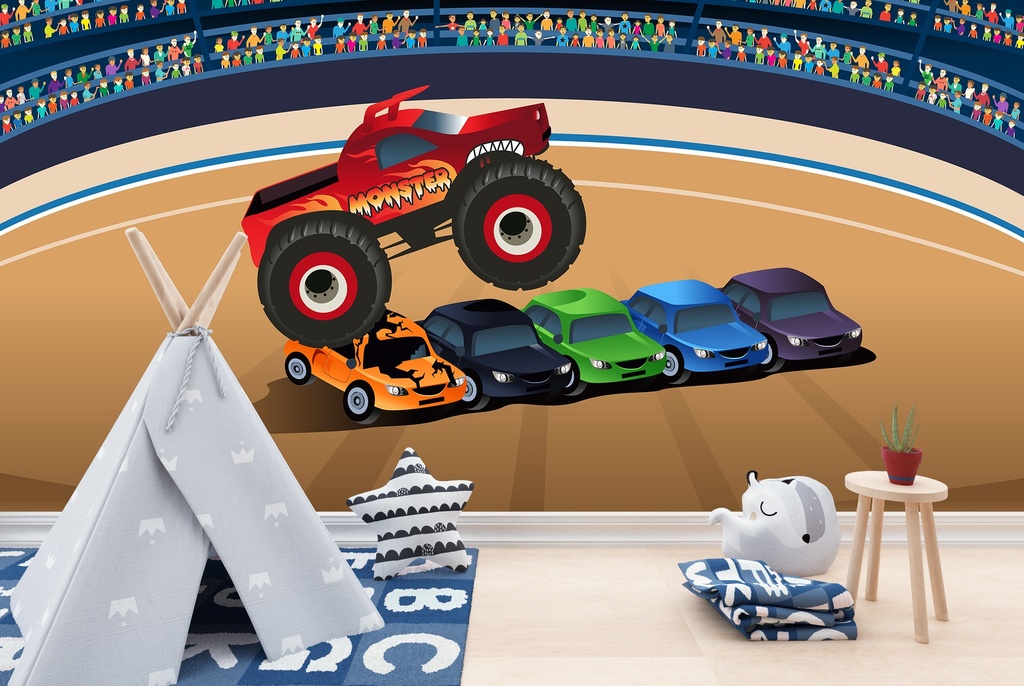 Monster Truck Wall Mural Wallpaper
