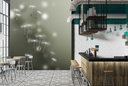 Grey Dandelion Wall Mural Wallpaper