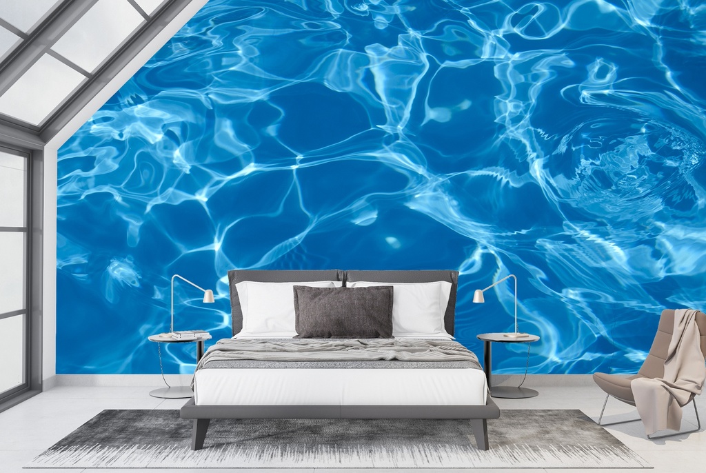 Blue Water Wall Mural Wallpaper