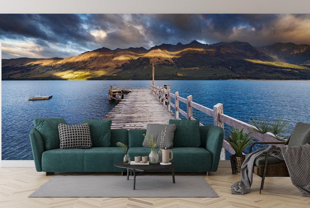 Stormy Lake Wall Mural Wallpaper