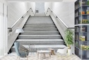 White 3D Staircase Wall Mural Wallpaper