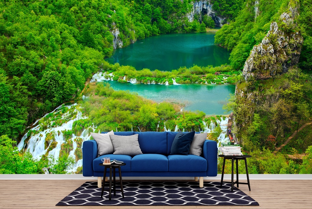 Beautiful Croatian Waterfall Wall Mural Wallpaper