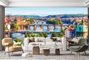 Prague City Skyline Wall Mural Wallpaper