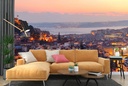 Lisbon City Skyline Panoramic Wall Mural Wallpaper