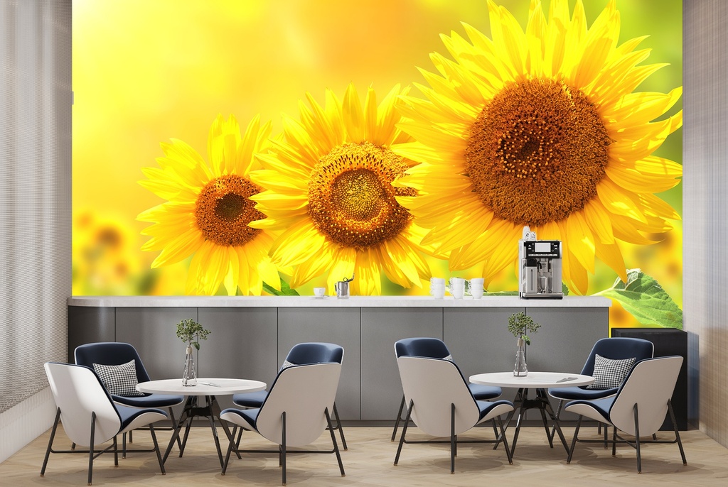 Yellow Sunflowers Wall Mural Wallpaper