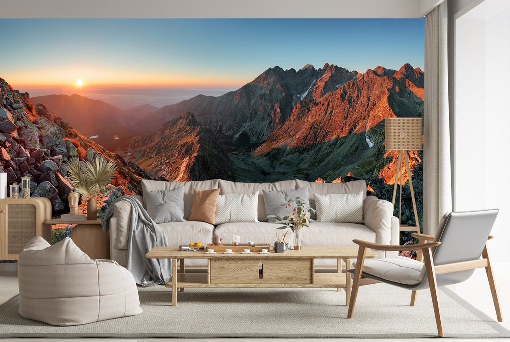Red Rocky Mountains Wall Mural Wallpaper