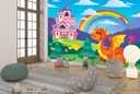 Princess Castle & Dragon Fairytale Wall Mural Wallpaper