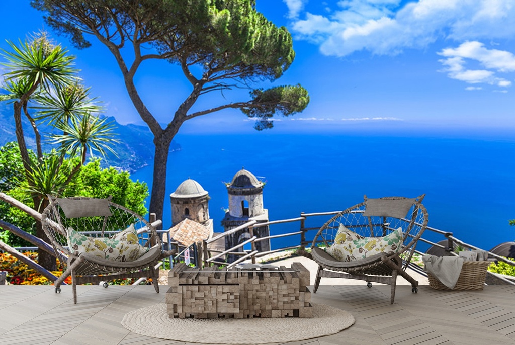 Amalfi Coast Ocean Landscape Wall Mural Wallpaper