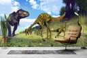 Hunting T-Rex Dinosaur Wall Mural Wallpaper