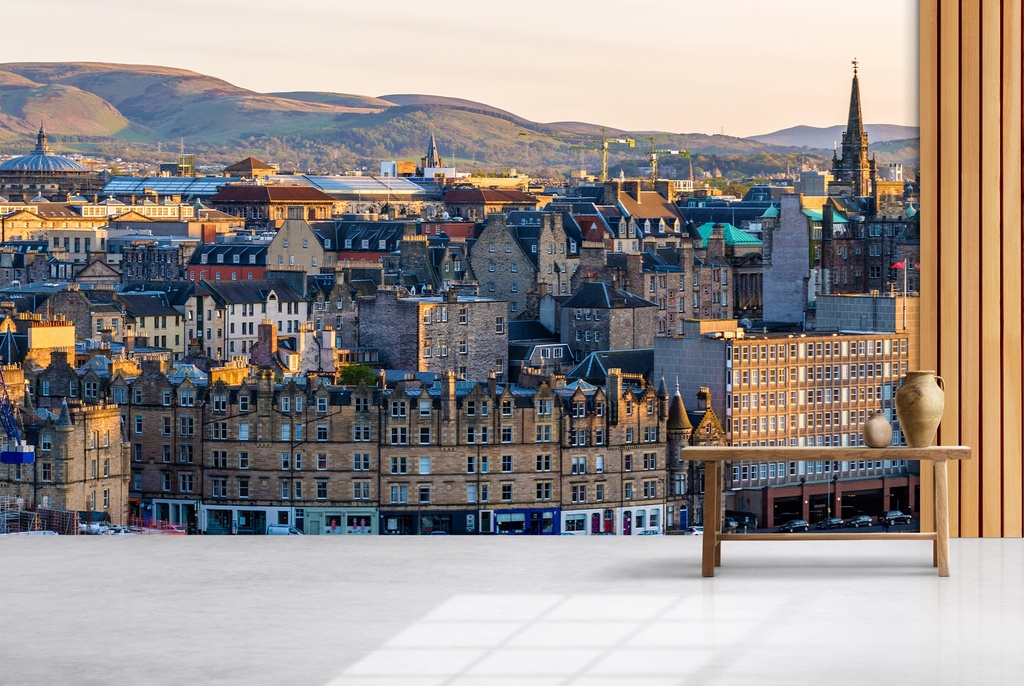 Edinburgh City Skyline Panoramic Wall Mural Wallpaper
