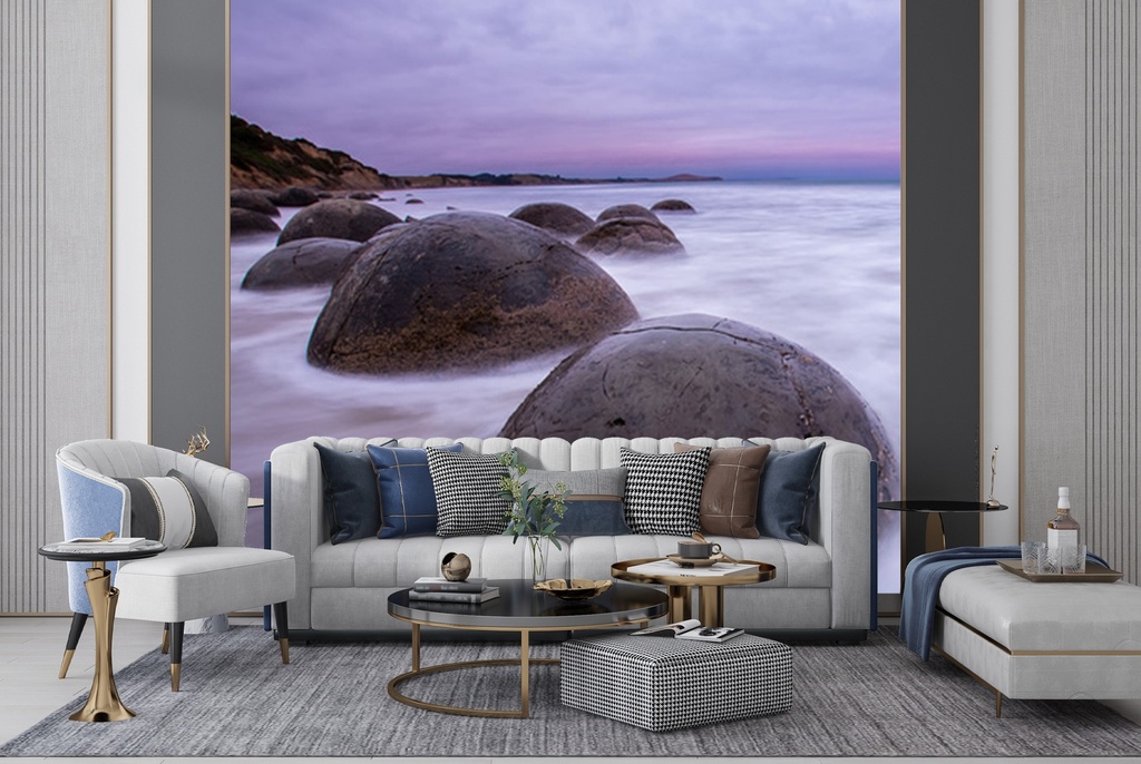 Beach Boulders Wall Mural Wallpaper