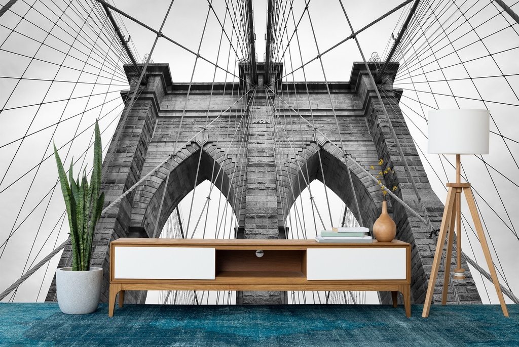Abstract Brooklyn Bridge Wall Mural Wallpaper