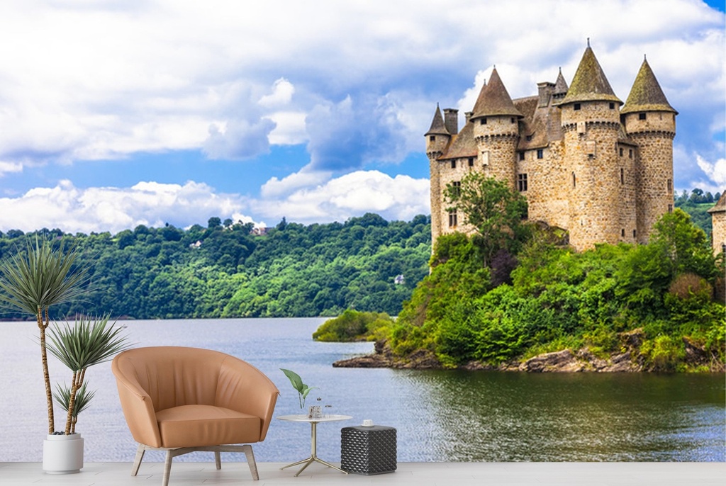 French Medieval Castle Wall Mural Wallpaper