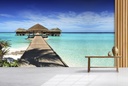 Tropical Paradise Beach Pier Wall Mural Wallpaper