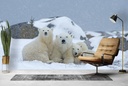 Polar Bear Family Wall Mural Wallpaper