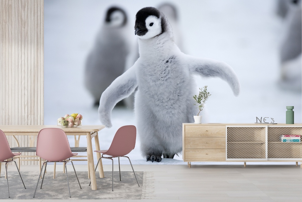 Penguin Dance Nursery Wall Mural Wallpaper