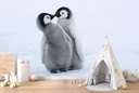 Penguin Kiss Nursery Wall Mural Wallpaper