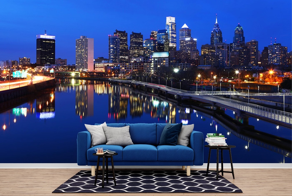 Philadelphia Skyscrapers City Skyline Wall Mural Wallpaper
