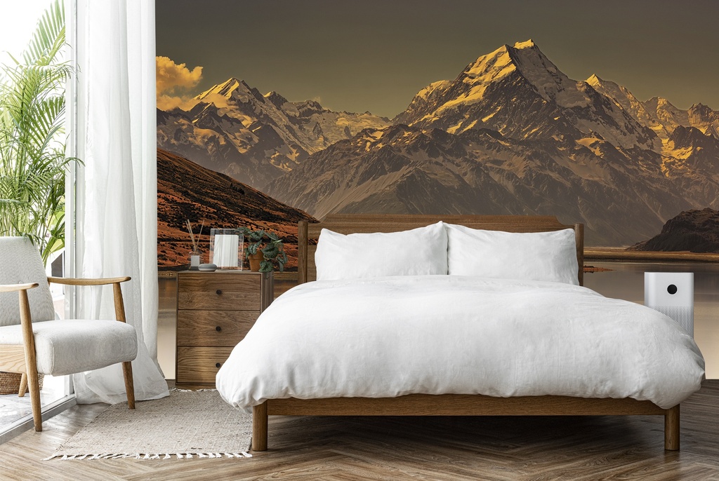 Mount Cook, New Zealand Misty Mountain Wall Mural Wallpaper