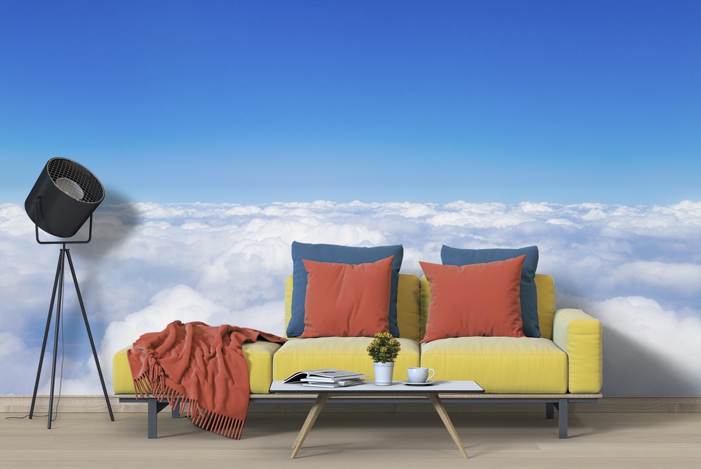 Blue Sky & White Clouds Wall Mural Wallpaper