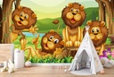 Lions Childrens Wall Mural Wallpaper