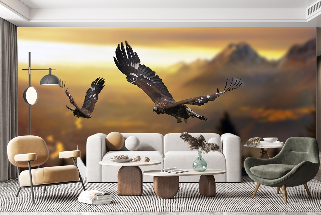 Mountain Eagle Wall Mural Wallpaper