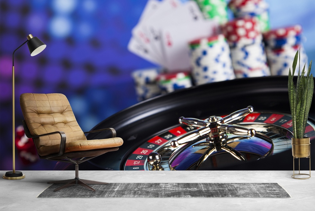Casino Roulette Wall Mural Wallpaper