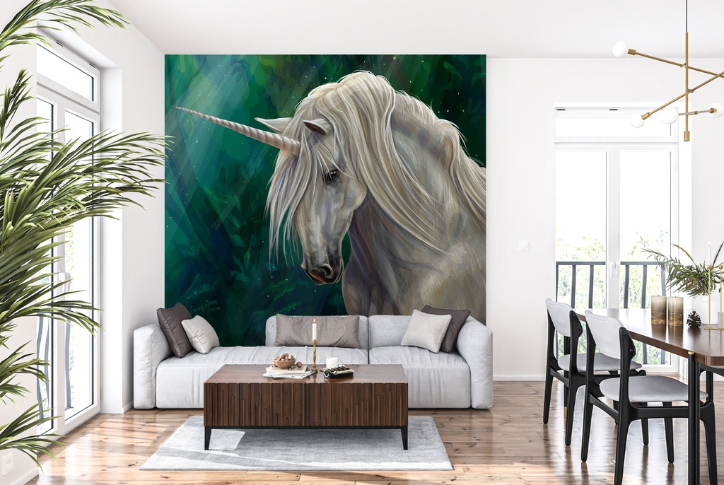 Woodland Unicorn Wall Mural Wallpaper