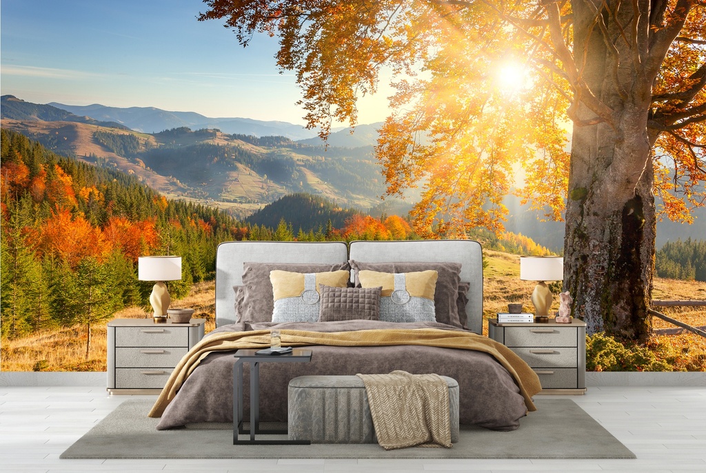 Mountain Sunrise Wall Mural Wallpaper