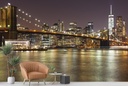 New York Bridge City Skyline Wall Mural Wallpaper