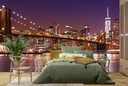 Brooklyn Bridge at Night New York Wall Mural Wallpaper