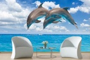 Ocean Dolphins Wall Mural Wallpaper