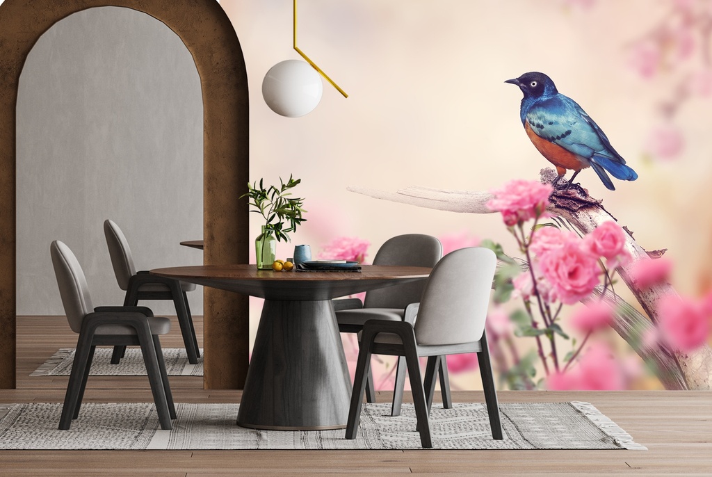 Blue Bird Wall Mural Wallpaper