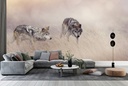 Grey Wolves Hunting Wall Mural Wallpaper