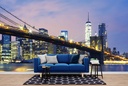 Brooklyn Bridge At Dusk Wall Mural Wallpaper
