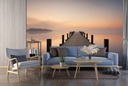 Wooden Pier & Calm Water Wall Mural Wallpaper
