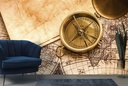 Vintage Treasure Map Wall Mural Wallpaper