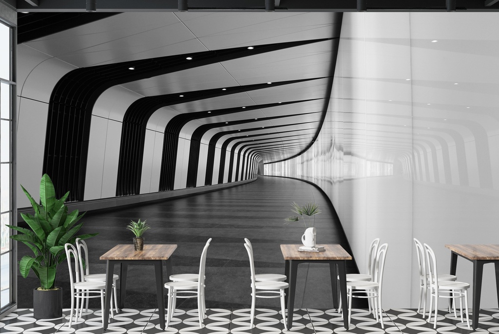 3D Tunnel Abstract Wall Mural Wallpaper