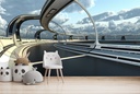 Futuristic Space Station Fantasy Wall Mural Wallpaper
